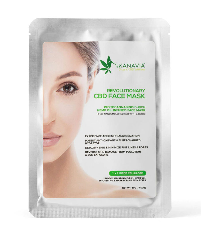 Discover CBD and skincare with a Kanavia CBD and hyaluronic acid face mask.