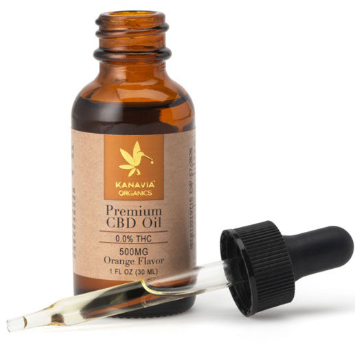 A bottle of Kanavia Organic’s Full-Spectrum CBD oil as a suggestion of CBD for menopause support